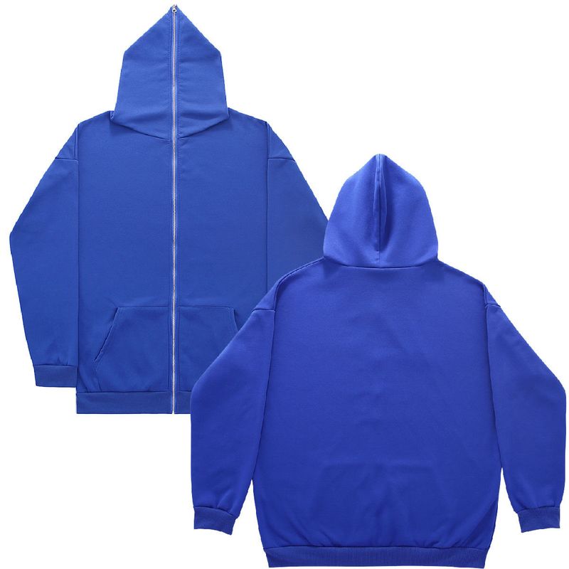 Men's Clothing Solid color sweatshirt zipper hoodie blank cardigan zipper hoodie sweatshirt spot_autovado.com