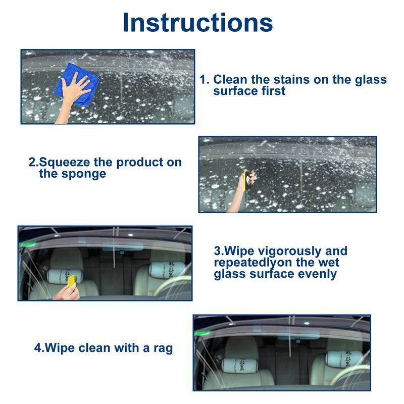 Rayhong Glass Hard Spot Remover Car Glass, Glass Cleaning Decontamination Scratch Repair Polishing Cream_autovado.com