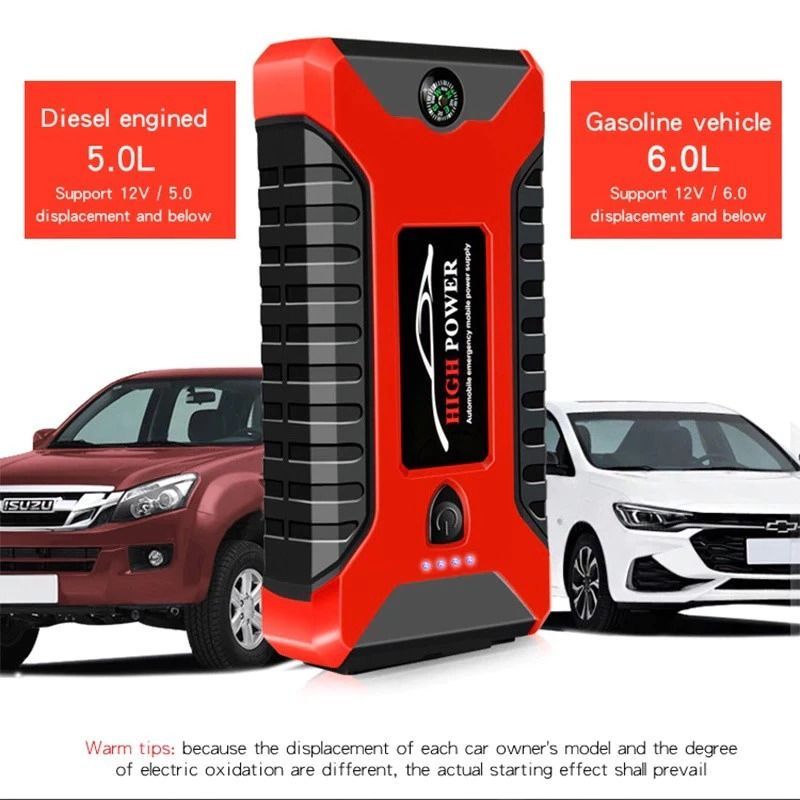 99800mAh High Battery Pump Car Power Bank Emergency Jump Starter With LED LIGHT & USB Charger_autovado.com