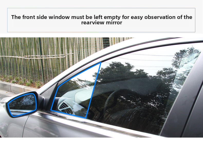 Interior Side Window Electrostatic Adhesive Car Panel Sun Protection Sunshade Sticker 2 Pieces_autovado.com