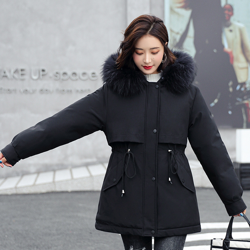 Women's Clothing Mid length parka for women 2024 winter new style thickened loose warm cotton coat large size women's cotton coat_autovado.com