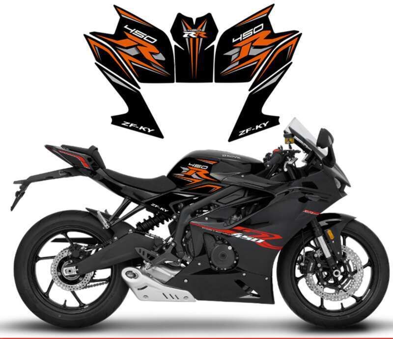 Suitable For Kaiyue 450RR Fuel Tank Wear And Anti Slip Fishbone Protective Sticker, Decorative Decal Print, Modified_autovado.com