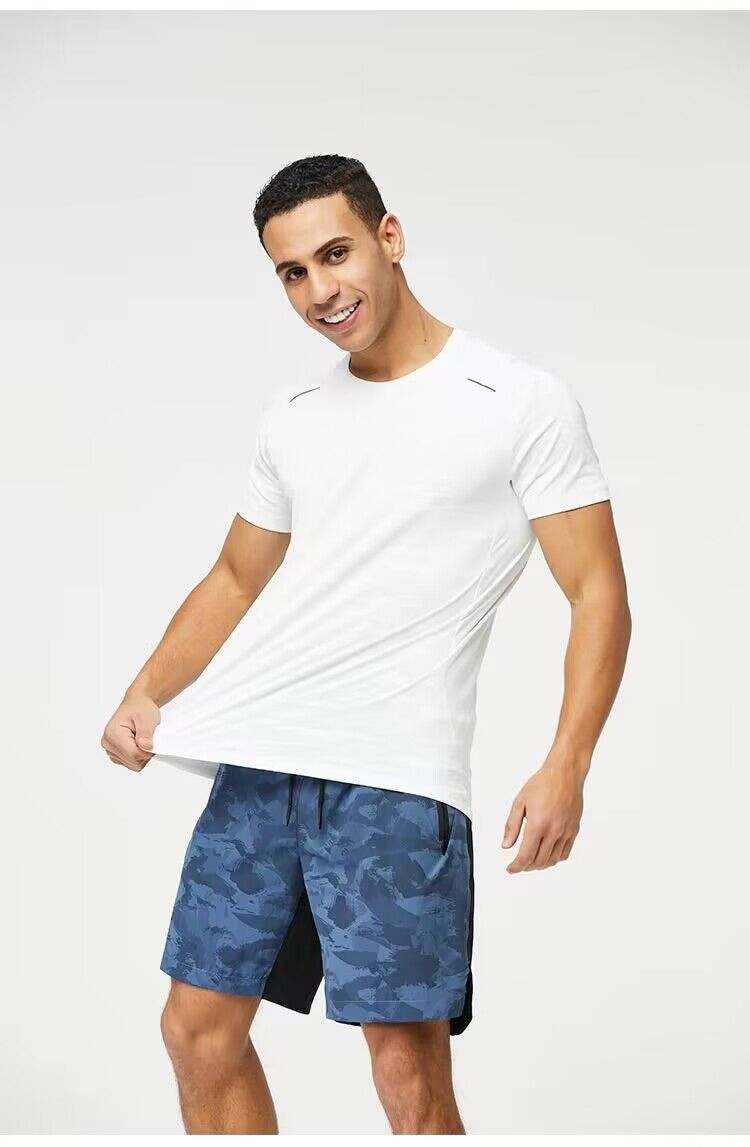 Men's Clothing Sports Quick-Drying Clothes T-Shirt Training Running Fitness Clothes Ice Silk Short Sleeves Loose Breathable Round Neck_autovado.com