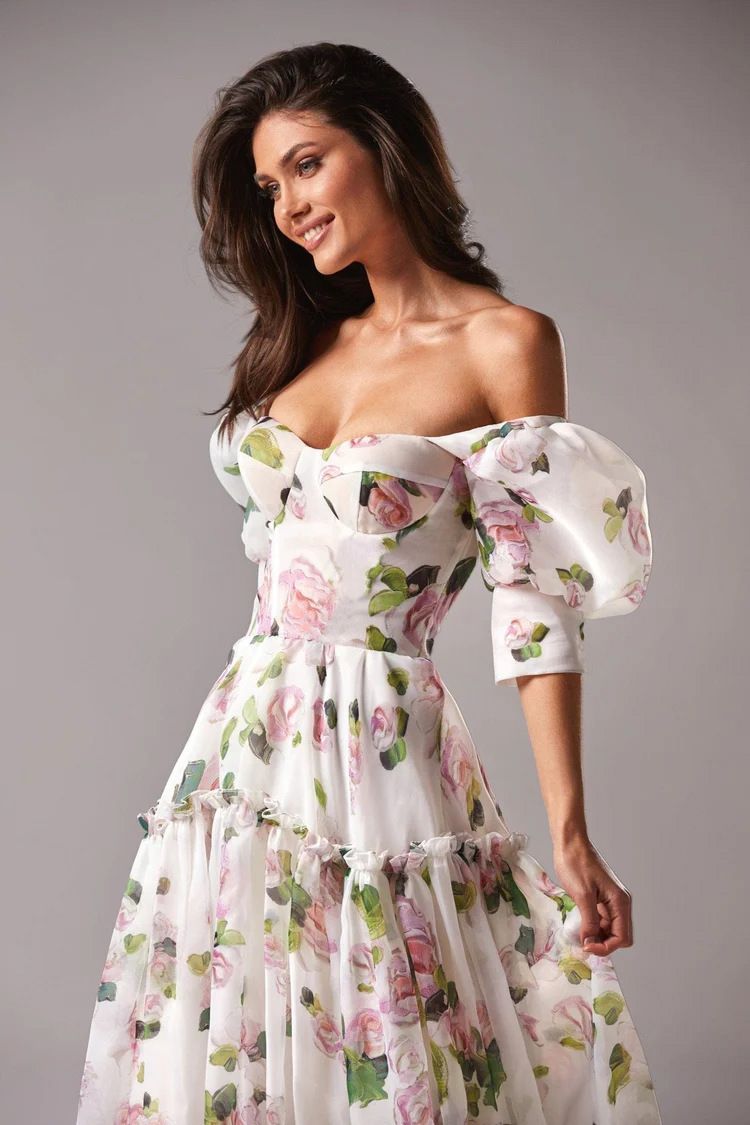 Women's Clothing fashionable organza fairy like long temperament evening dress _autovado.com