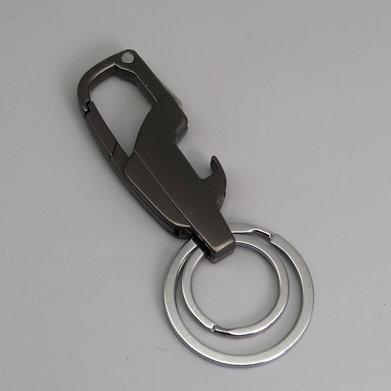 Multifunctional Creative Bottle Opener Knife Keychain Men's Business Waist Hanging Zinc Alloy Laser Engraved Key Ring_autovado.com