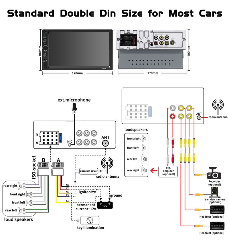 7018 single dock car MP5 player car Bluetooth MP4 MP5 all in one machine reverse car image_autovado.com