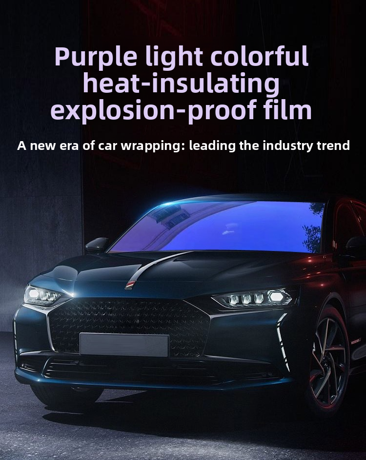 Rose Ghost Red Colorful High Insulation Solar Explosion-proof Sunscreen Up To 99% Car Nano Film_autovado.com