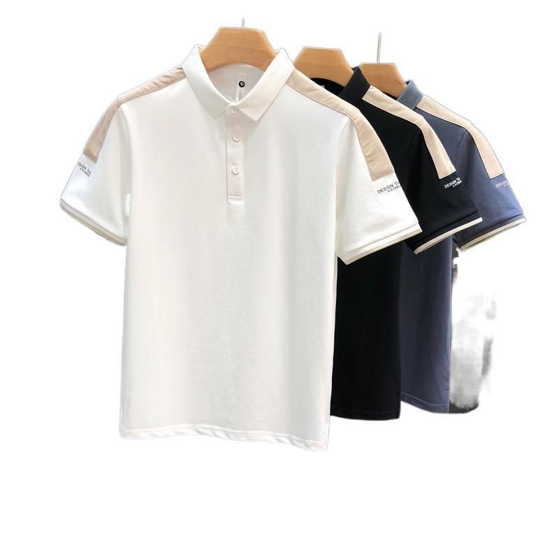 Men's clothing Summer short-sleeved polo shirt for young men, half-sleeved T-shirt, trendy brand, slim lapel, casual all-match T-shirt,new_autovado.com