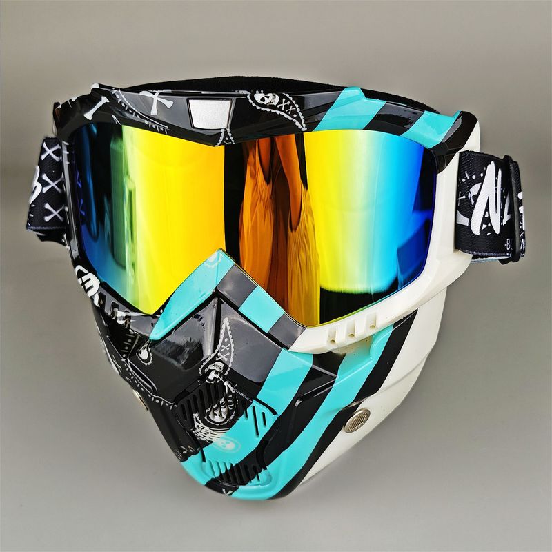 NAFEIB Multi-Purpose Sports Goggles With Interchangeable Lenses - Windproof UV Protection Anti-Glare Mask For Cycling Skiing Outdoor Activities_autovado.com