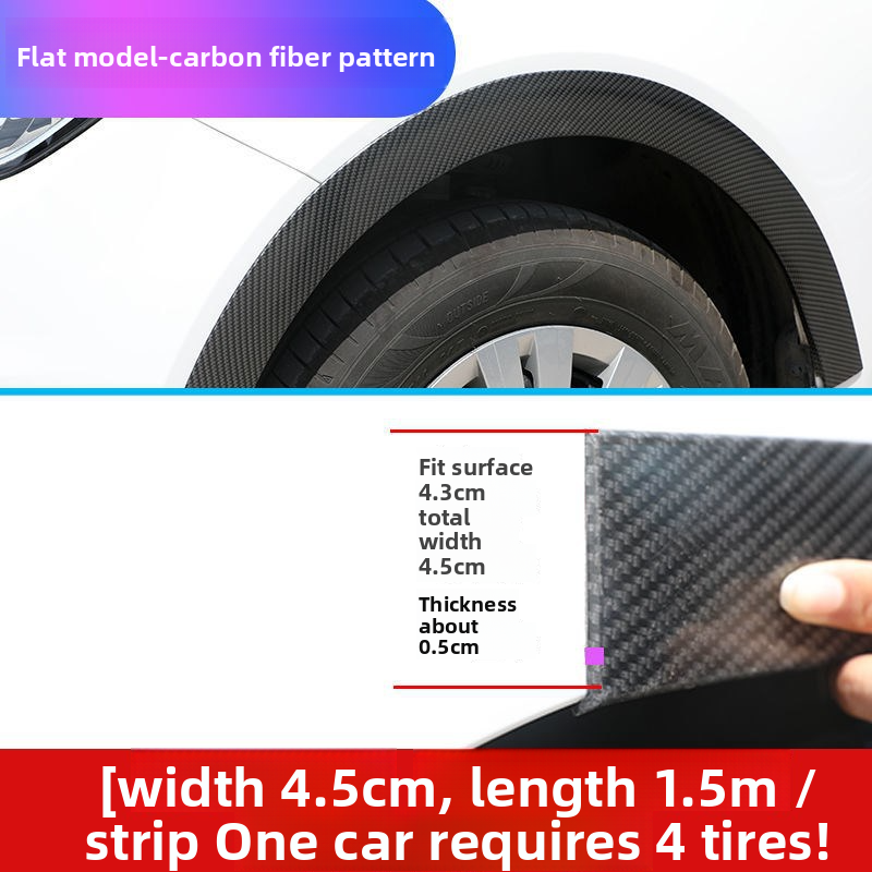 Universal Wide Body Carbon Fiber Anti-Scratch Sticker Decorative Rubber Wheel Arch Car Anti-Collision Strip_autovado.com