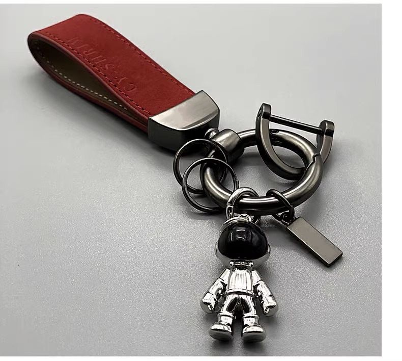 Internet Celebrity Astronaut Keychain Creative Personality Astronaut Pendant Simple Suede Car Chain Key Ring Men And Women_autovado.com
