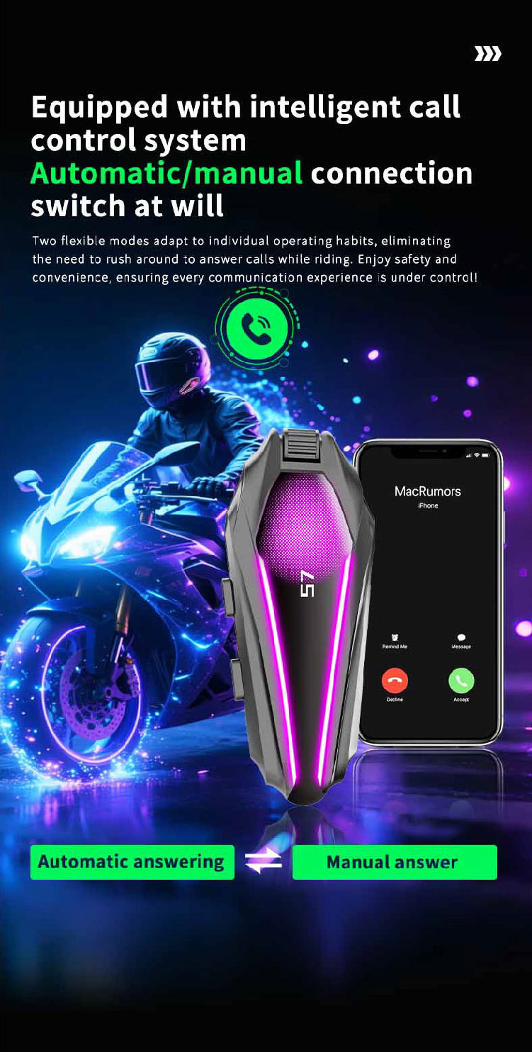 S7 External Helmet Bluetooth High Sound Quality Waterproof Anti-Freeze Noise Reduction Team Riding Intercom Headset_autovado.com