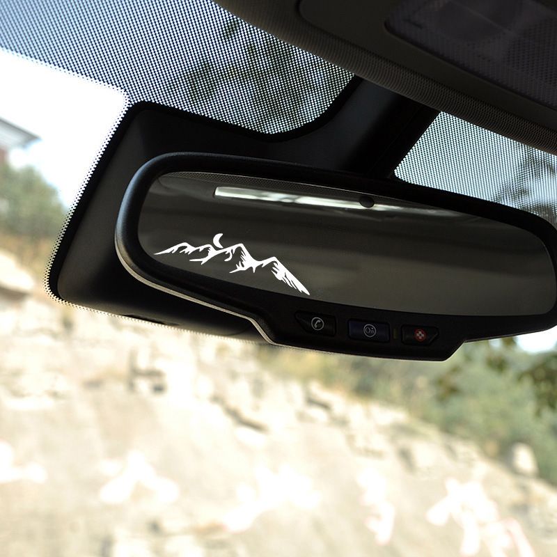 Outdoor mountain moon nature personality creative pattern cross border car rearview mirror door window wall decoration sticker_autovado.com