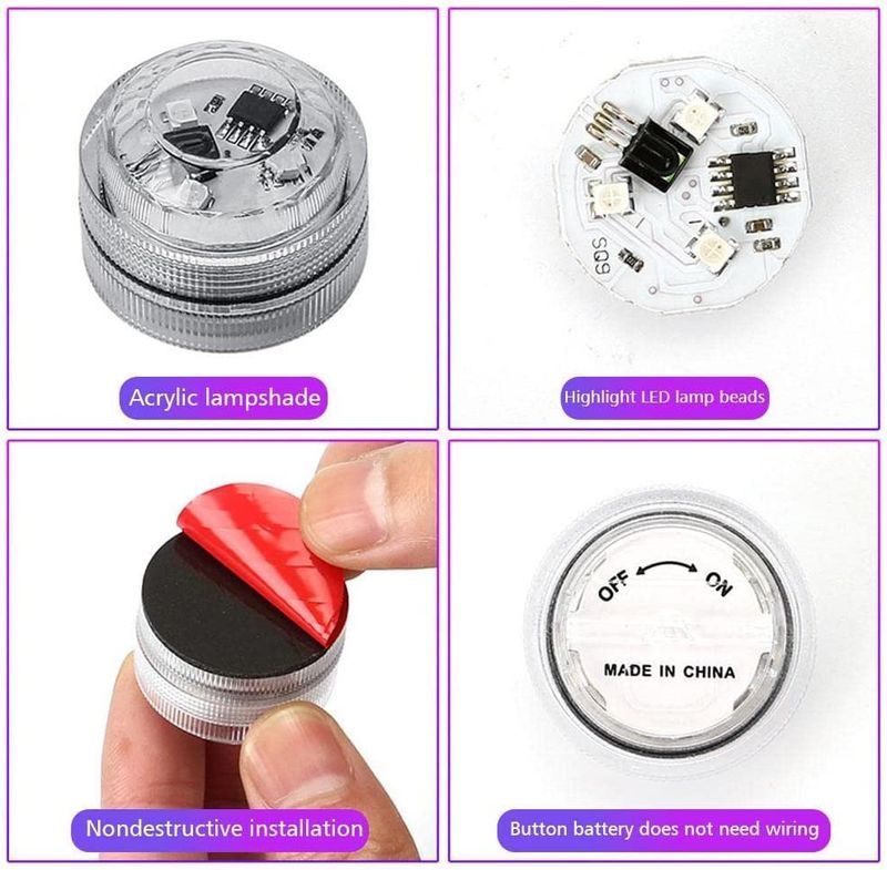 Multi-color light emitting car interior wireless atmosphere light LED environmental protection car cable remote control dazzling decorative lights_autovado.com