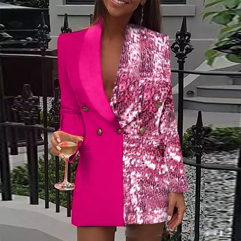 Women's clothing color long sleeve blazer_autovado.com