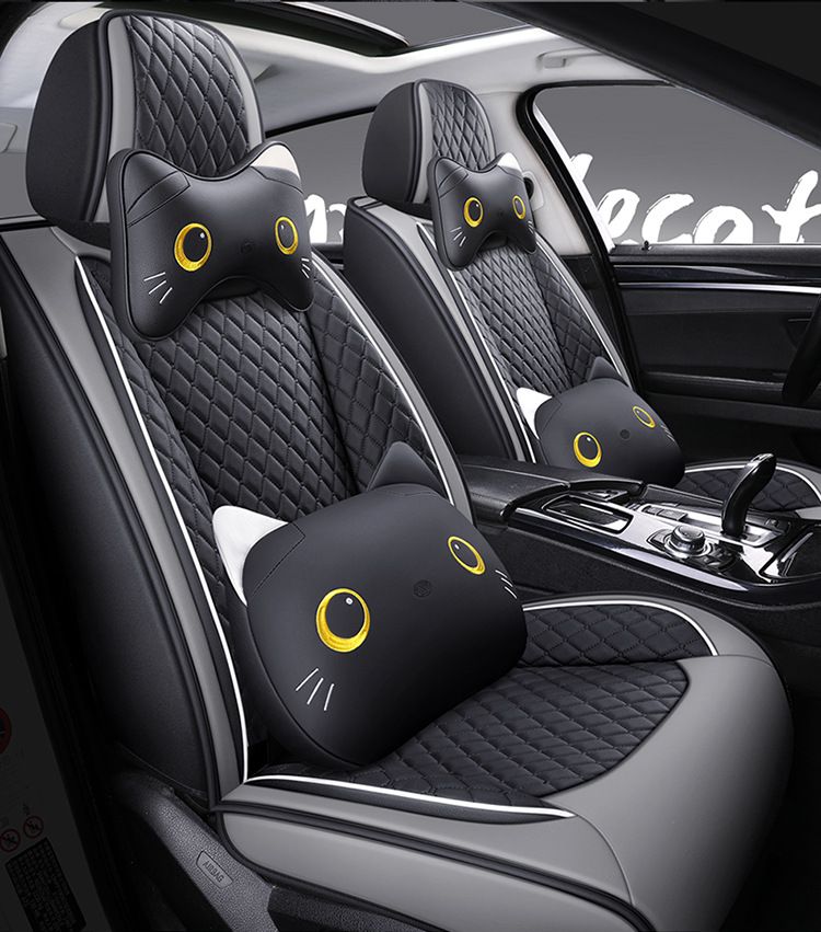Car seat cushion four seasons universal fully surrounded cute seat cover goddess seat cushion all-inclusive car seat cover winter car interior_autovado.com