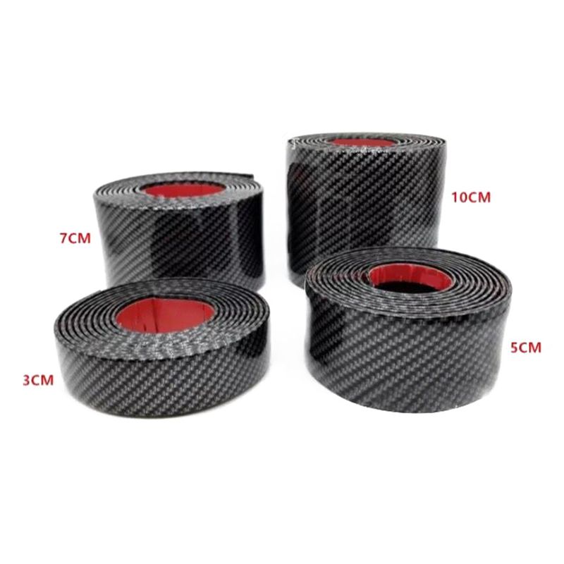 Yuanmheng Car Styling Carbon Fiber Rubber Door Sill Protector Trim Strip Decor Sticker_autovado.com