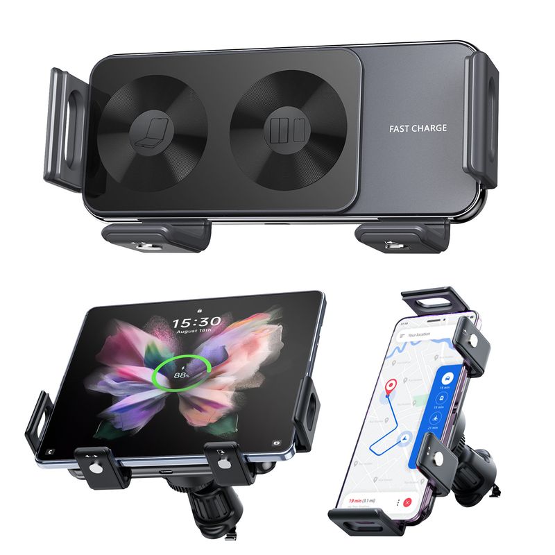 New CE certified ZfoldFlip car wireless charger suitable for Samsung folding screen mobile phone holder_autovado.com
