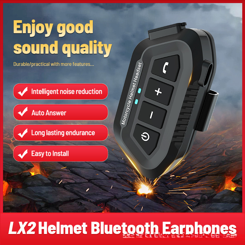 LX2 Motorcycle Waterproof Rider Wireless 5.3 Helmet Bluetooth Earphones_autovado.com