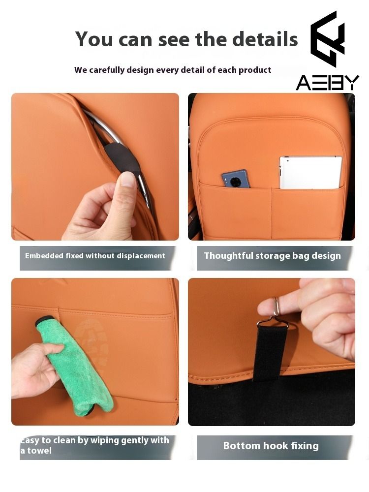 AEBY Car Anti-Kick Mats In The Rear Seats For XPENG G9 2022-2025 Dirt-Resistant And Wear-Resistant Modified Interior_autovado.com