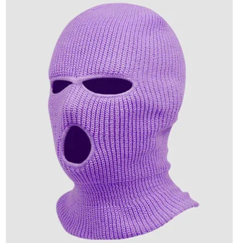 Autumn Winter Yuanbao Needle Three-Hole Knitted Candy Color Wool Hat Head Wrap Neck Warmer Outdoor Cycling Windproof_autovado.com