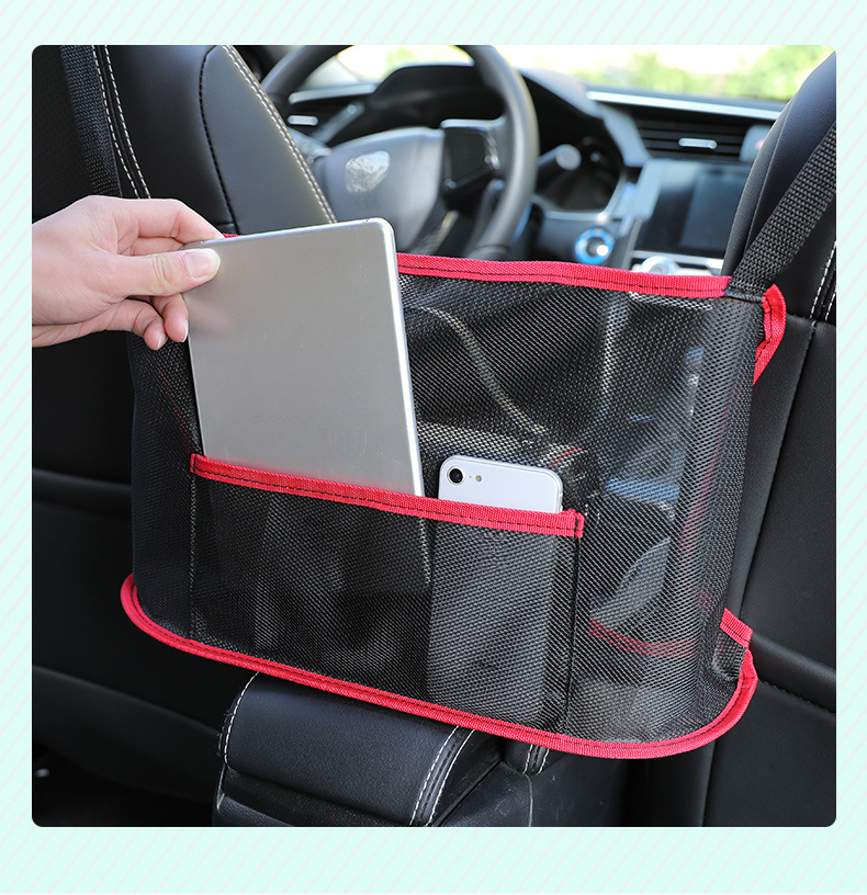 Hanging Central Control Isolation Net Pocket Multi-Functional Storage Organizer Bag For Car Interior Decoration_autovado.com