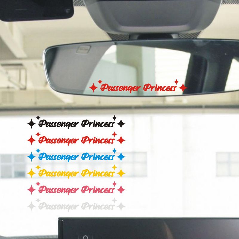 car stickers passenger princess personality car stickers rearview mirror decoration reflective stickers_autovado.com