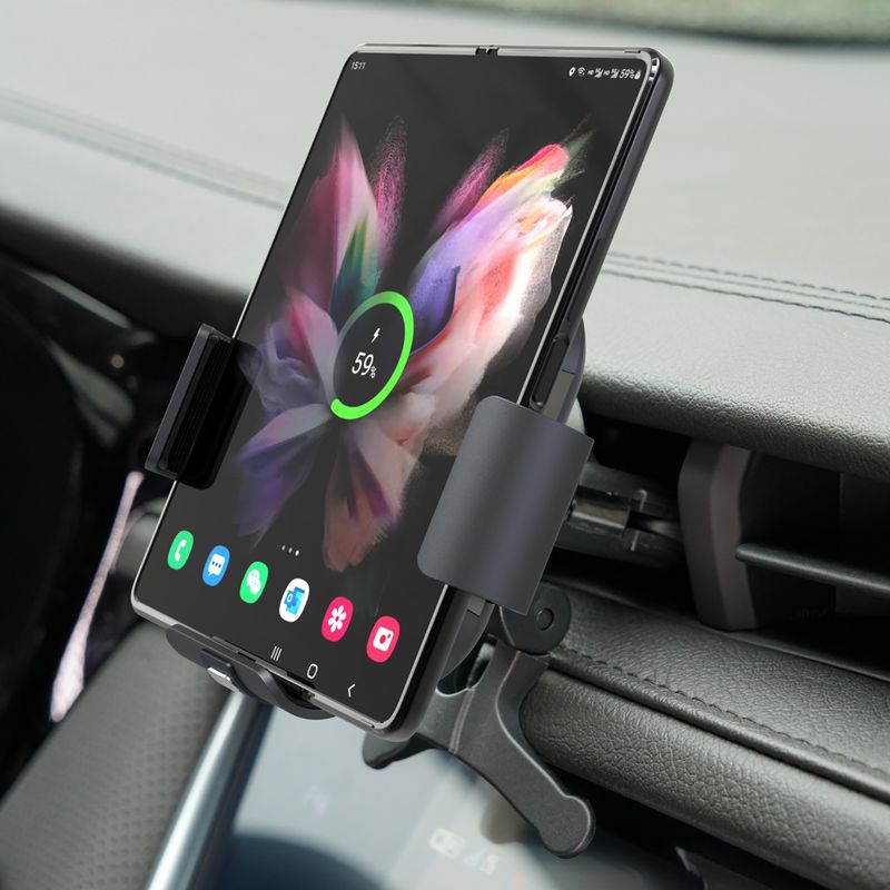 KC certified Samsung Zfold5 car wireless charger suitable for Xiaomi, Huawei, Samsung folding screen mobile phone holder_autovado.com