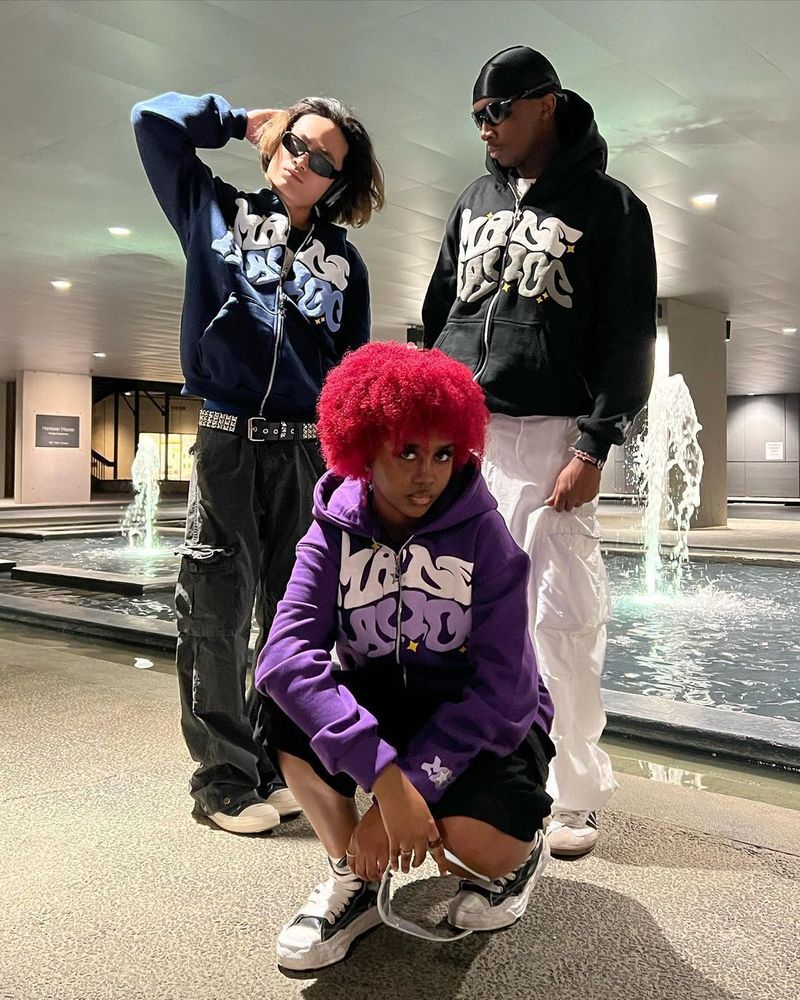 Men's Clothing joint trend Gothic punk hip-hop fashion zipper digital printing hoodie_autovado.com