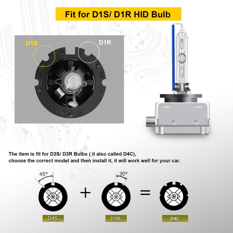 Automotive D1S D2S D3S D4S Xenon Lamp D5SD8S Iron Stand Bright HID Bulb_autovado.com