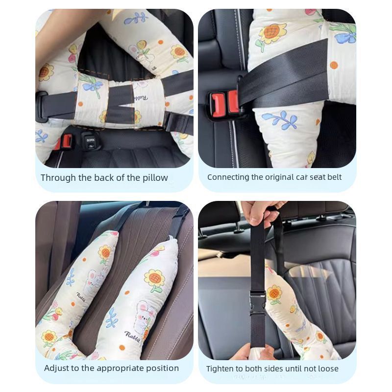 Car sleeping pillow pillow dual-purpose breathable car adult adult children washing pillow car supplies head support_autovado.com