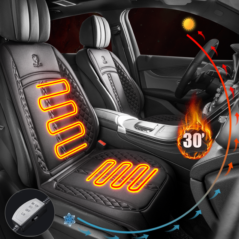 Universal 12V Heating Pad Soft Heated Cover Upgraded Wideth Warm Winter Seat Protector Car Accessories_autovado.com