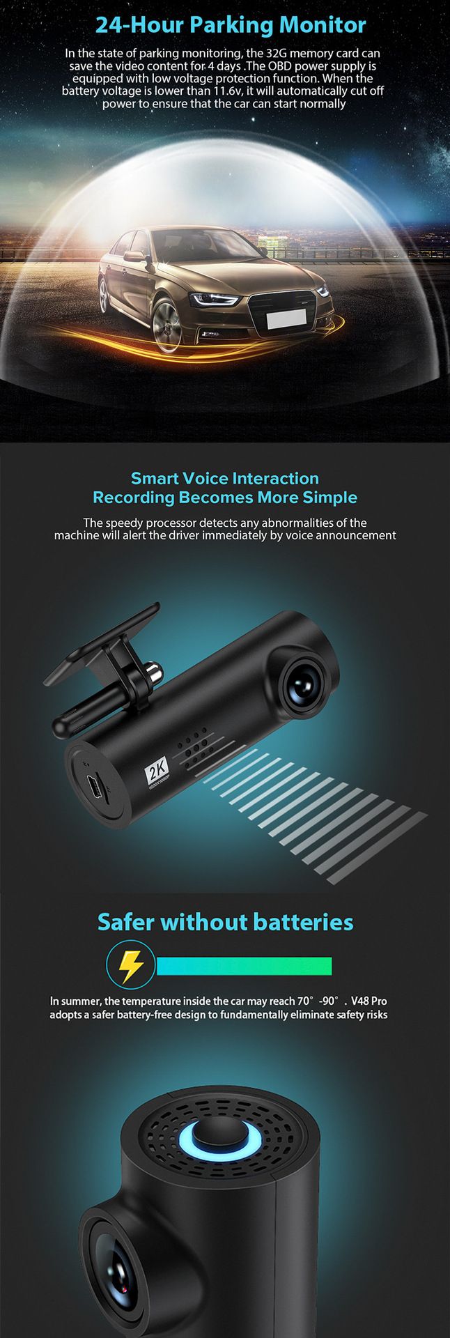 Source factory wholesale 70MA HD lipstick machine without screen WiFi ultra-clear night vision LF9PRO driving recorder_autovado.com