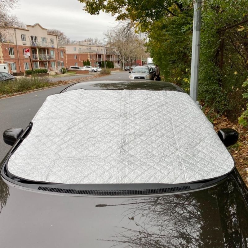 new car snow shield antifreeze outdoor cover cross border front windshield protective cover winter thickened snow shield_autovado.com