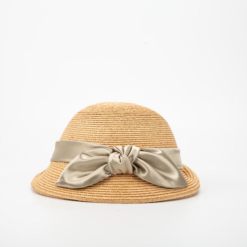 Hot Sale Women Raffia Straw Hats Ribbon Bow Blower Ladies Summer Fedora Outdoor Sun wedding Party Hat_autovado.com