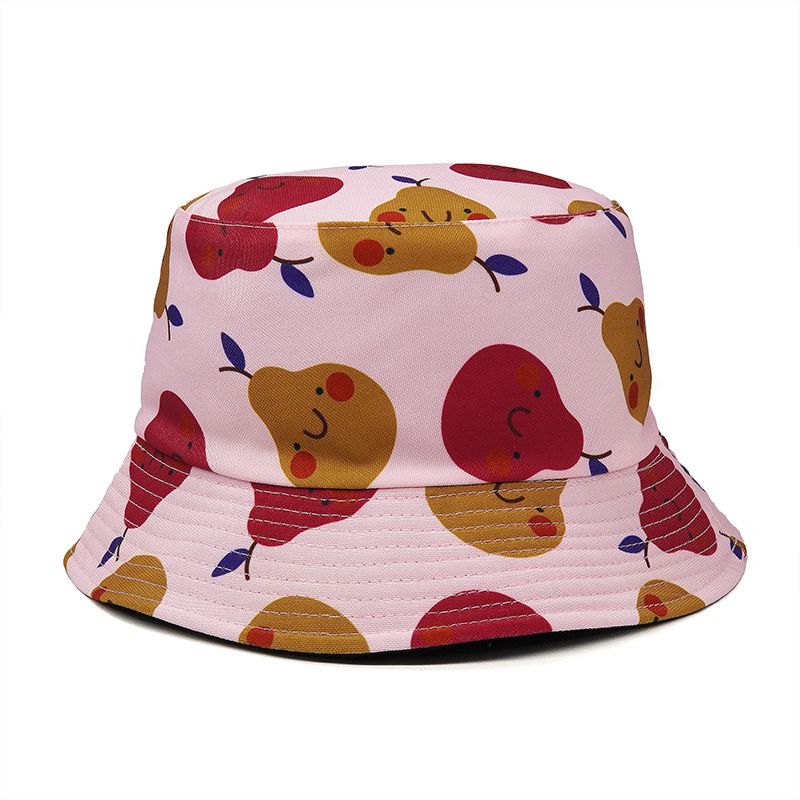 Hot Sale Summer Fisherman Print Reversible Cartoon Hats Women Men Street Hip Hop Bucket Cap Vintage Fishing Hat_autovado.com