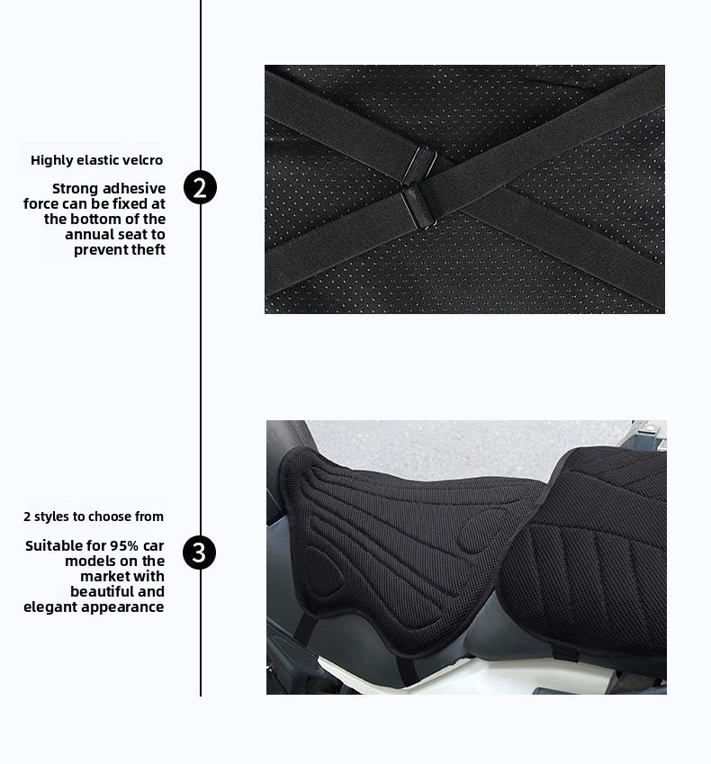 Electric Seat Cushion Shock Absorption Sun Protection Motorcycle Touring Modific Accessories Breathable Heat_autovado.com