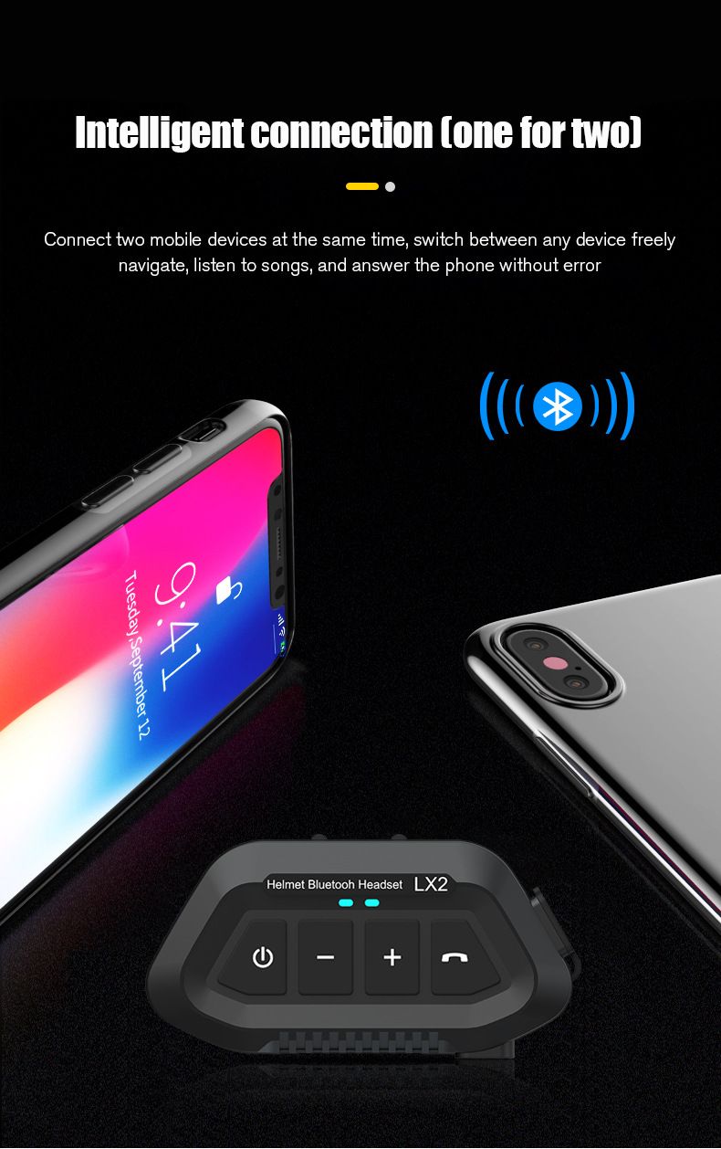 LX2 Motorcycle Full Half Waterproof Rider Wireless 5.3 Helmet Bluetooth Earphones_autovado.com