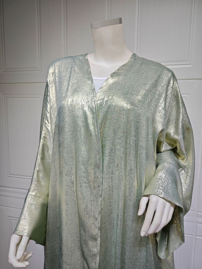 Women's Clothing Arab Dubai modern Muslim fashion gold stamped robe abaya outerwear cardigan robe_autovado.com