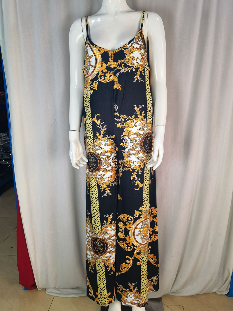 Women's Clothing new casual printed backless sexy jumpsuit_autovado.com