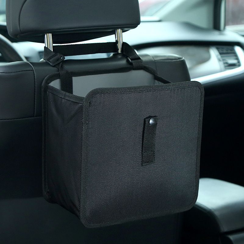Folding car trash can hanging car sundries storage box car seat back storage bag storage bag outdoor_autovado.com