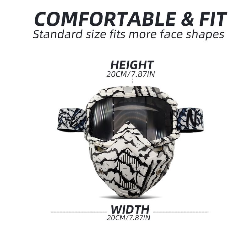 NAFEIB Multi-Purpose Sports Goggles With Interchangeable Lenses - Windproof UV Protection Anti-Glare Mask For Cycling Skiing Outdoor Activities_autovado.com