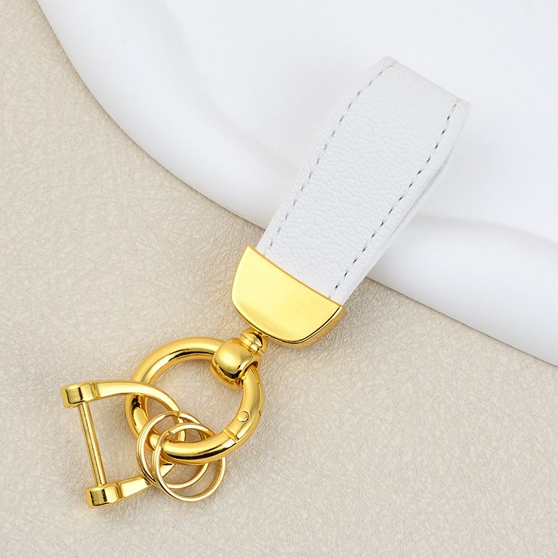 Men's Car Leather Keychain Candy Color Couple Key Pendant Sheep Pattern Bracelet Genuine Leather DIY Bag Pendant_autovado.com