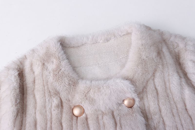 Women's Clothing marble texture design mink plush eco-friendly fur coat_autovado.com