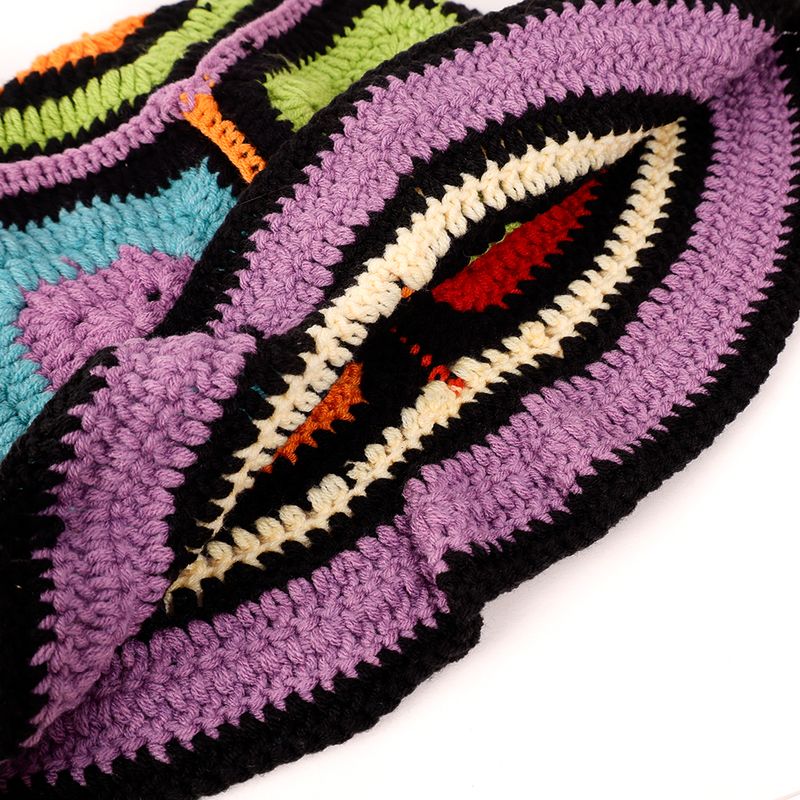 Hot Sale 2024 Colorful New Women Girl Handmade Crochet Bucket Hats Y2k Fashion Summer Beach Korean Hollow Knitted Hat_autovado.com