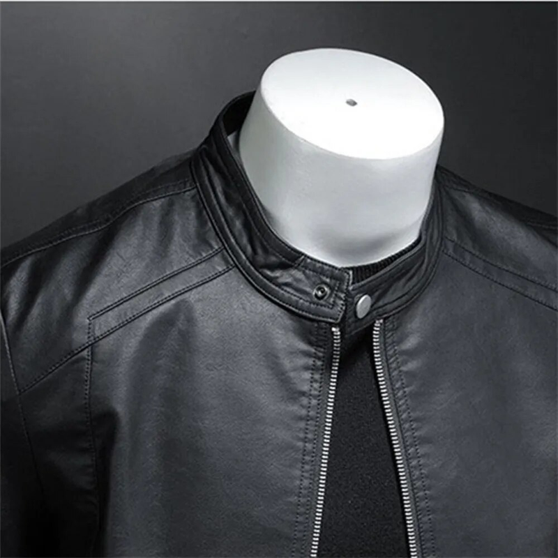 Men's leather jacket Men's autumn/winter motorcycle casual coat men's_autovado.com