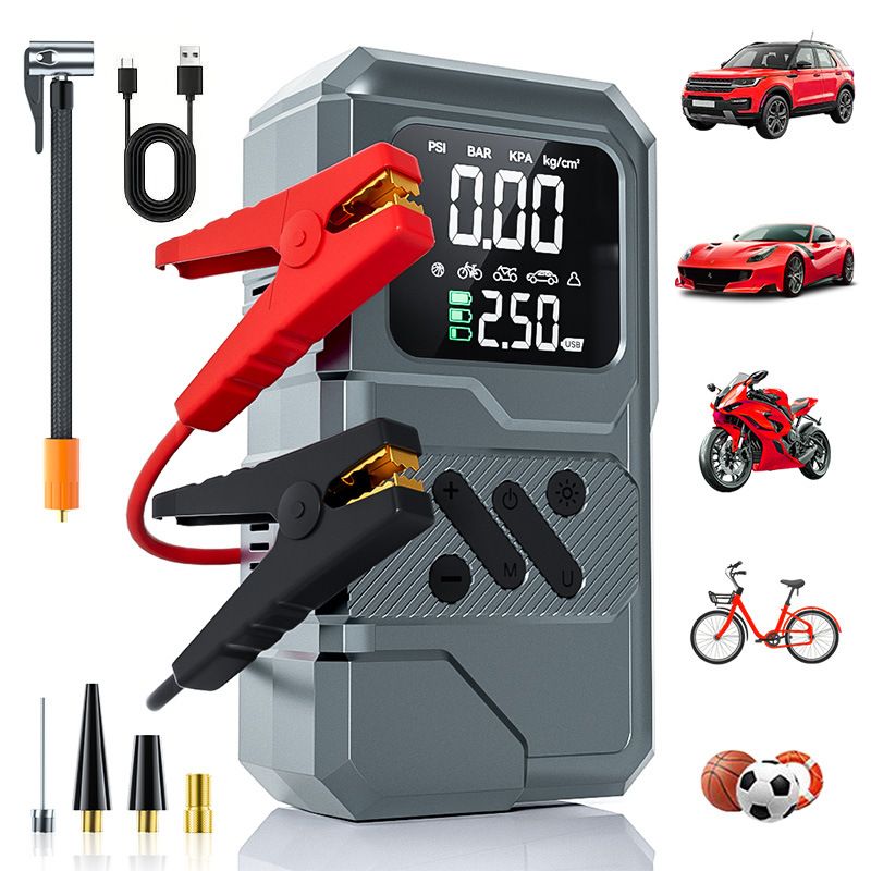 Multifunctional Portable Car Emergency Starter Power Bank All-in-One Air Pump_autovado.com