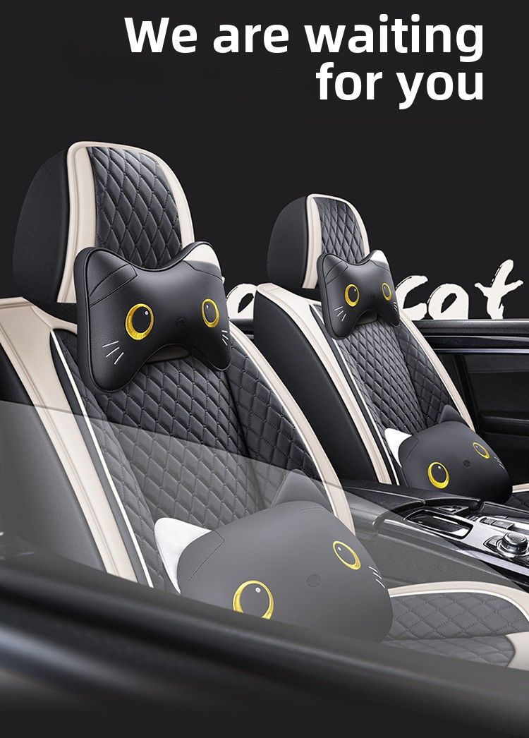 Car seat cushion four seasons universal fully surrounded cute seat cover goddess seat cushion all-inclusive car seat cover winter car interior_autovado.com