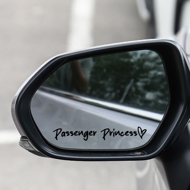 2 pack Passenger Princess car rearview mirror makeup mirror passenger princess creative stickers_autovado.com