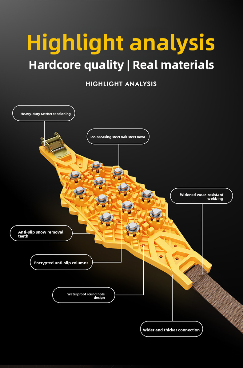 New Universal Cars, Off-Road Vehicles, SUVs, Crawler Snow Chains, Special Anti-Slip Chains For Car Tires_autovado.com